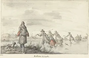 Winter scene at De Kalkoven in Zwolle, 1661-1693. Creator: Gerrit Grasdorp