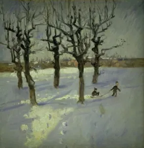 Winter Scene in a Suburb of Copenhagen, 1889-1899. Creator: Fridolin Johansen