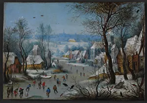 Winter Scenery, 1600-1614. Creator: Bruegel the Elder, Pieter, after (1526-1569)