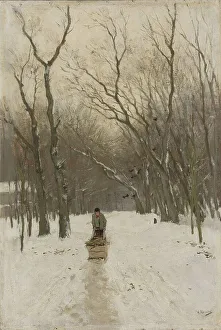 Anthonij Rudolf Mauve Prints: Winter in the Scheveningen Woods, 1870-1888. Creator: Anton Mauve
