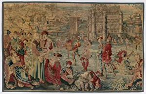 Tapestry Weave Prints: Winter: Skating Scene (From Set of Four Seasons), late 1600s - early 1700s. Creator