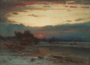 A Winter Sky, 1866. Creator: George Inness (American, 1825-1894)