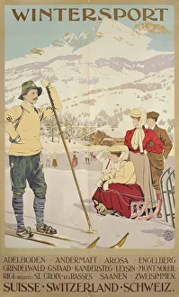 Winter sports, Switzerland, c1900