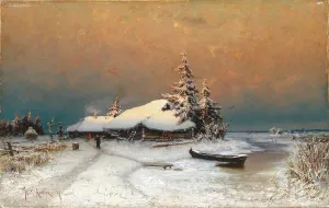 Winter Sunset, 1887. Artist: Klever, Juli Julievich (Julius), von (1850-1924)