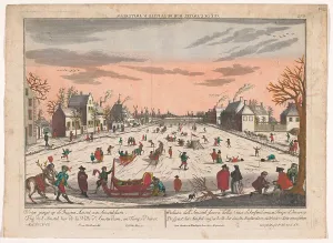 Probst Georg Balthasar Prints: Winter view on the Amstel in Amsterdam, 1742-1801. Creator: Georg Gottfried Winckler