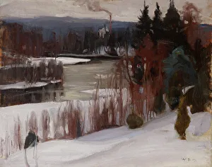 Vilho Sjostrom Prints: Winter View from Inha, 1905. Creator: Vilho Sjöström