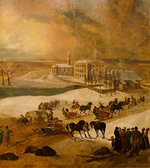 Estonia Prints: Winter view of Poltsamaa castle (Detail)