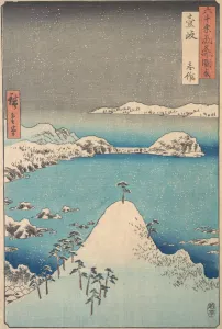 Hiroshige Prints: Winter View of Shimasaku in the Province of Iki, 1856. 1856. Creator: Ando Hiroshige