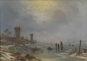 Elbe Prints: A winter's day by the Elbe, 1835-1873. Creator: Georg Emil Libert