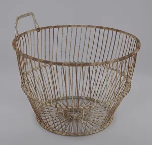 Oysters Prints: Wire oyster basket, 20th century. Creator: Unknown