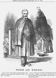 Carlyle Collection: Wisdom and Wind-Bag, 1866. Artist: John Tenniel