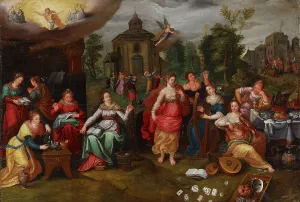 Stupid Prints: The wise and the foolish virgins, 1600-1699. Creator: Pieter Lisaert