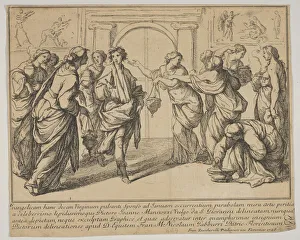 Zuccarelli Prints: The wise and the foolish Virgins, 1728. Creator: Francesco Zuccarelli