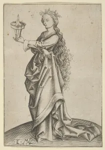 Schongauer Martin Prints: The Third Wise Virgin, ca. 1450-1503. Creator: Israhel van Meckenem