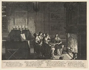 Asleep Prints: The Wise Virgins Resting Whilst Awaiting the Arrival of The Husband, ca. 1635