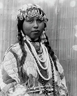 Buckskin Prints: Wishham bride, c1910. Creator: Edward Sheriff Curtis