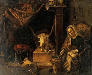Stirring Prints: A witch. Creator: Unknown