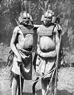 Peoples Of The World In Pictures Gallery: Two witch-doctors, Tanganyika (Tanzania), Africa, 1936.Artist: GPA
