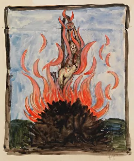 The Witch at the Stake, c1900. Creator: Hugo Simberg