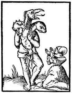Witch summoning up a monster, 1544 Witch summoning up a monster, 1544