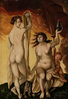 Cupid Prints: Two Witches, 1523. Creator: Hans Baldung
