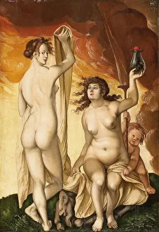 Discovery of Witches Gallery: Two Witches. Artist: Baldung, Hans (1484-1545)