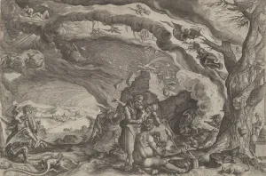 Witchcraft Collection: Witches Preparing for Sabbath, ca. 1610. Creator: Andries Stock