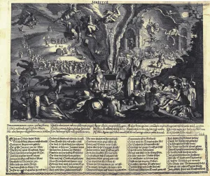 Satan Prints: The Witches Sabbat. Artist: Merian, Matthaus, the Elder (1593-1650)