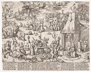 The Witches Sabbat, Second half of the16th century. Creator: Hogenberg, Frans (1535-1590). The Witches Sabbat, Second half of the16th century. Creator: Hogenberg, Frans (1535-1590)