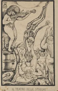 Surrealism Prints: The Witches Theater, 1922. Creator: Martini