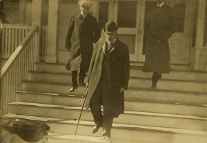 Sergey Yulyevich Witte Prints: Witte leaving Wentworth Hotel, 1905. Creator: Unknown