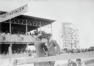 Race Track Prints: W.K. Vanderbilt at racetrack, 1910. Creator: Bain News Service