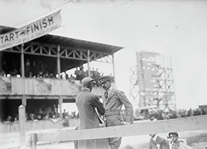 Race Track Prints: W.K. Vanderbilt at racetrack, 1910. Creator: Bain News Service