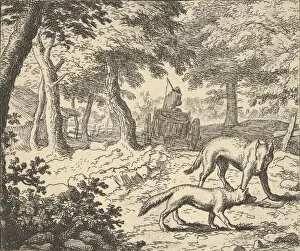 Accusation Gallery: The Wolf Accuses Renard of Eating the Fish that He Stole, 1650-75
