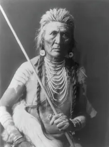 Necklaces Prints: Wolf-Apsaroke, c1908. Creator: Edward Sheriff Curtis
