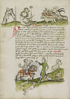 Canine Prints: A Wolf Fighting with a Ram and a Lion with a Scepter before a Group