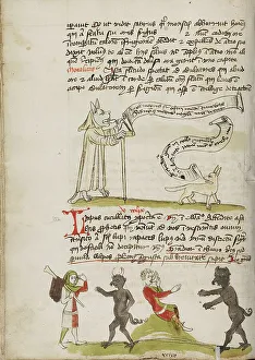 Canine Prints: A Wolf in a Monk's Habit with a Fox and a Wolf: A Man Meeting a Devil