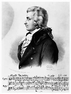 Wolfgang Amadeus Gallery: Wolfgang Amadeus Mozart (1756-1791), c1790
