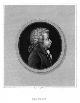 Wolfgang Amadeus Mozart, 18th century Austrian composer, 1837