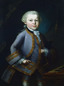 Wolfgang Amadeus Prints: Wolfgang Amadeus Mozart, Austrian composer, 1761