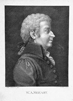 Schmidt Prints: Wolfgang Amadeus Mozart, ca 1825. Artist: Schmidt, J. W. (active 19th century)