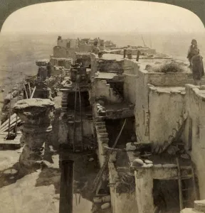 Ladder Prints: Wolpi... a chief pueblo of the mysterious Moki race (Cliff Dwellers), Arizona, U