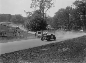 Castle Donington Gallery: Two Wolseleys racing, Donington Park Race Meeting, Leicestershire, 1933. Artist: Bill Brunell