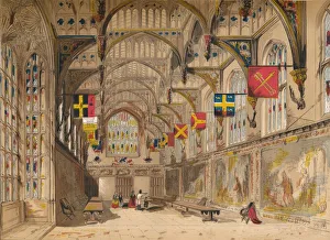 Great Hall Prints: Wolseys Hall, Hampton Court, 1845
