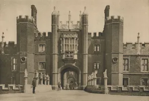 Wolseys West Facade of Hampton Court Palace and the Disinterred Bridge, c1935 Wolseys West Facade of Hampton Court Palace and the Disinterred Bridge, c1935