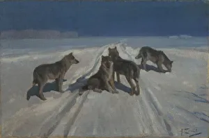 Wolves Prints: Wolves. Artist: Stepanov, Alexei Stepanovich (1858-1923)