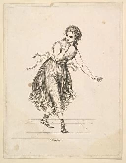 Johann Gottfried Collection: Woman Alone, from the series The Dancing Pair Vigano.n.d
