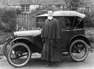 Parked Prints: Woman with an Austin Seven, c1923