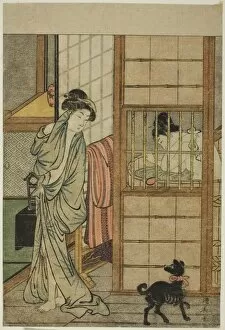 Bathrobe Collection: Woman After a Bath, from 'Comparison of Alluring Beauties (Irokurabe enpu sugata)