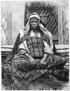 Tartan Prints: Woman, Biskra, Algeria, c1890. Artist: Henri Thiriat